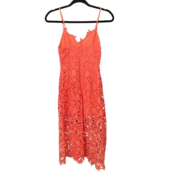 ASTR The Label Coral Lace Midi Dress XS Romantic Lace Crochet Wedding Guest - Picture 3 of 12